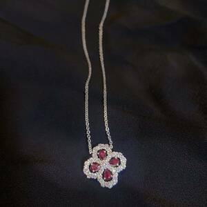  regular goods Harry Winston Harry * Winston loop * full motif * ruby * pendant necklace Pt950 platinum jewelry 