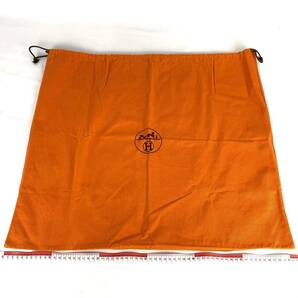 HERMES エルメス 保存袋 61×52 大型 特大 旧型 巾着袋 付属品 バッグ用 袋 オレンジの画像1