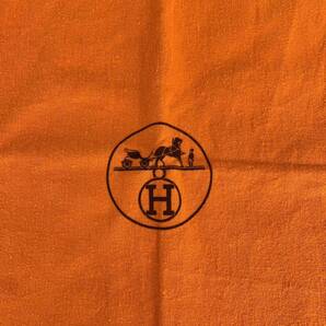 HERMES エルメス 保存袋 61×52 大型 特大 旧型 巾着袋 付属品 バッグ用 袋 オレンジの画像3