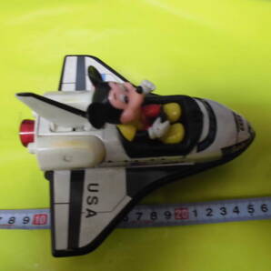 当時物 ブリキ ミッキーマウス 宇宙船 NASA スペースシャトル ディズニー マスダヤ 日本製の画像9