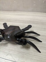 木彫り 小物入れ 蟹 カニ インテリア 木箱 希少 レトロ 年代物 収集家 コレクター_画像3