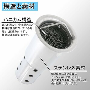 インナーサイレンサー 60mm 消音 触媒型 ステンレス バッフル 差込用 汎用 Aタイプ バイク オートバイ マフラー カスタム パーツ 交換 補修の画像2