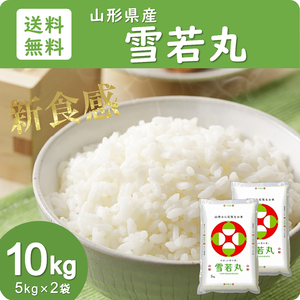 令和5年産 山形県産 雪若丸 10kg 5kg×2袋 送料無料 玄米 白米 精米無料 一等米 米 お米 20kg 30kg も販売中