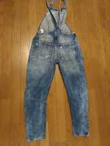 ☆ZARA☆デニムサロペット オーバーオール【M】レディース　TRF DENIM USEDダメージは加工_画像6