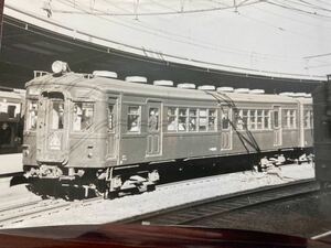 昭和鉄道写真：関西,京阪神間国電.クハ68 104[明石](西明石行)。昭和34年１月４日撮影。11.7×16㎝。