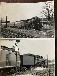 昭和鉄道写真：鹿児島本線玉名駅のC59 124[熊本]牽引特急「みずほ」。1964年3月12日。8.5×12.5㎝。