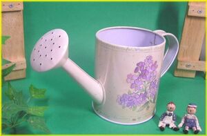 Art hand Auction Immediate decision ■ Flower watering pot purple floral pattern ■ Country gardening miscellaneous goods water jug interior ■ Special mini shipping - cash on delivery possible ■ Ohisamado - Yahoo Auctions Store, hobby, culture, hand craft, handicraft, others