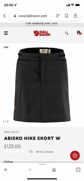 Fjallraven Abisko Hike Skort W 38 EU black color