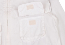 ヨウジヤマモト プールオムYohji Yamamoto POUR HOMME フラップポケットデザインダブルジップシャツ 白2_画像6