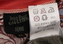 ジャンポールゴルチエファムJean Paul GAULTIER FEMME マルチカラーフラワープリントTシャツ 赤マルチ40_画像10