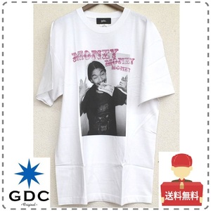 GDC ジーディーシー 綿100% 半袖Tシャツ 丸首 フォトグラファー 新田桂一 KeiichiNitta 白 ユニセックス メンズSサイズ 送料無料 A338