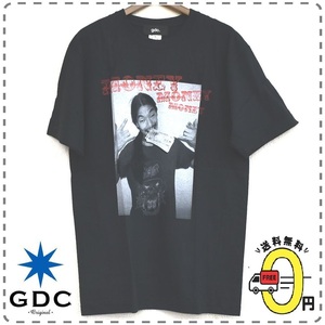 GDC ジーディーシー 綿100% 半袖Tシャツ 丸首 フォトグラファー 新田桂一 KeiichiNitta 黒 ユニセックス メンズMサイズ 送料無料 A335