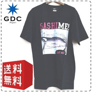 GDC ジーディーシー 綿100% 半袖Tシャツ 丸首 フォトグラファー 新田桂一 KeiichiNitta 黒 ユニセックス メンズMサイズ 送料無料 A355