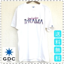 GDC ジーディーシー 綿100% 半袖Tシャツ 丸首 0-RAMA コットン 男女兼用 ユニセックス メンズLサイズ 白 送料無料 A374_画像1