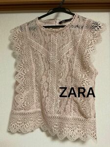 ZARA ザラ トップス レース ノースリーブ カットソー