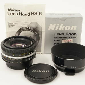 n-1●売り切り●Nikonニコン●Ai-S NIKKOR 50mm F1.8(最短0.45mm 国内版 金属鏡胴)●HS-6 LENS HOOD SNAP-ON TYPE●レンズ フード●の画像1