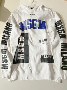 MSGM MIX LOGO SWEAT SHIRT ホワイト　sサイズ