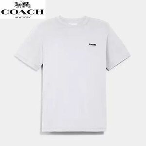 【COACH★C5763】コーチ 百貨店商品♪ ワンポイントロゴ半袖Tシャツ オーガニックコットン 定価17,600円 新品