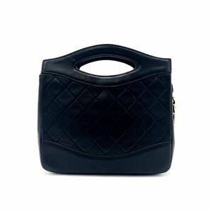 1円 良品 CHANEL シャネル ミニ マトラッセ ターンロック ココマーク 2way ラムスキン チェーン ショルダー ハンド バッグ dD0346Nの画像3