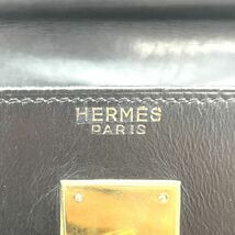 1円 HERMES エルメス ケリー 32 G 金具 ボックス カーフ ハンド バッグ dD0382N_画像8