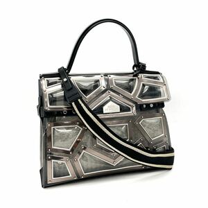 1円 DELVAUX デルヴォー タンペート グラディエーター 2way ラバー ハンド ショルダー バッグ dD0376N