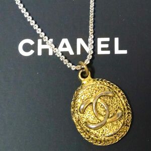 希少 シャネル ココマーク ペンダントトップ ヴィンテージ　CHANEL ネックレス ゴールド アクセサリー デカロゴ CC