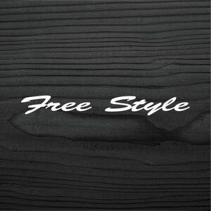 Free Style フリースタイル カッティングステッカー 白色 20cm