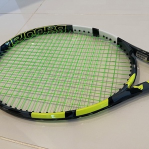 中古 2023年 バボラ ピュア アエロ 98 babolat PURE AERO ガット3月張り後、5分使用 ハイパーG 1.15 硬式テニスラケット 激スピンの画像2