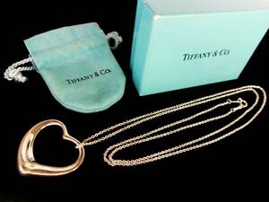 本物税込ティファニー シルバー オープンハート ラージサイズ ロングネックレス【TIFFANY&Co.】SV925