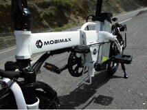 MOBIMAX ディスク式 MTB 新しいリチウムバッテリー 48V 10Ah 14インチ 白色 BIKE 折り畳み電動自転車 動作確認済 3205_画像5