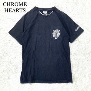 【定番☆人気】クロムハーツ Tシャツ 半袖 ブラック ロゴ入り プリント M