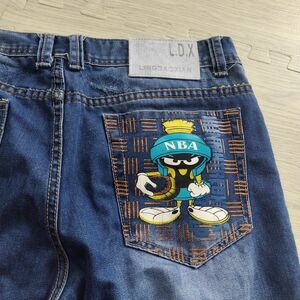 デニム　ヴィンテージ　lrg players NBA Lサイズ　ジーンズ パンツ ダメージ加工