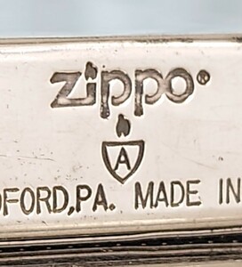 1111円～ ZIPPO Armor 美品 アーマー センターマーク ラインストーン 埋込加工 SILVER Color 希少モデル ジッポー オイルライター USA