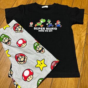 男の子　半袖Tシャツ スーパーマリオ 上下セット 120cm