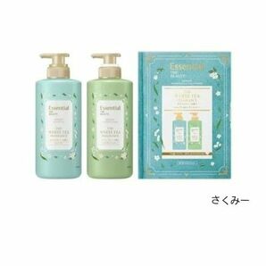 エッセンシャル ザビューティ バリアシャンプー＆コンディショナー ホワイトティーの香りポンプセット（450ml＋450ml）×1個