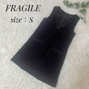 FRAGILE フラジール　レディース　膝丈ワンピース　黒　パーティー　飲み会