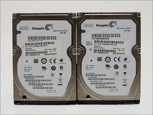 Seagate 2.5インチHDD ST9500325AS 500GB SATA 2個セット #12154