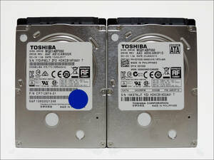 TOSHIBA 2.5インチHDD MQ01ABF050 500GB SATA 2個セット #12156