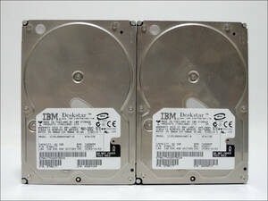 IBM 3.5インチHDD IC35L080AVVA07-0 80GB IDE 2台セット #12205