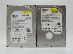 WD 3.5インチHDD WD1200AB 120GB IDE 2台セット #12211