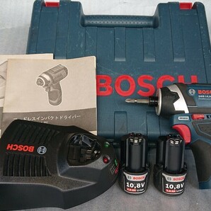  ☆送料無料☆ボッシュ BOSCH インパクトドライバー セット GDR10.8-LIN 10.8V2Ah バッテリー2個 充電器 専用ケース 取扱説明書の画像1