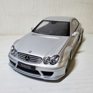 ●DE38【送80】1円～ 1/18 京商 メルセデス ベンツ KYOSHO Mercedes Benz CLK DTM AMG クーペ シルバー 破損欠品あり ミニカー