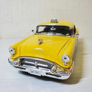 ●HJ85【送80】1円～ 1/18　MIRA 1955 BUICK CENTURY イエローキャブ タクシー ダイキャスト ミニカー 箱なし