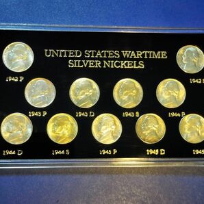 WAR TIME SILVER NICKELS アメリカ 銀貨11枚フルセット