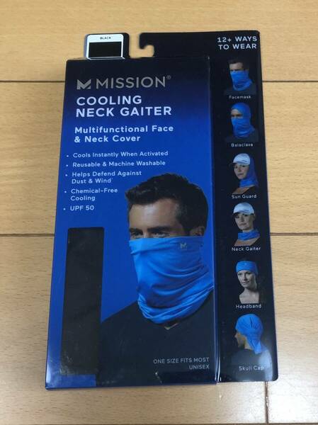 送料込 未使用 ミッション MISSION フェイスマスク ジョギングマスク メンズ レディース マルチクールネックゲイター ネックゲーター 黒