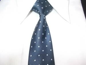 a649*H&M Kids галстук * темно-синий цвет булавка точка H and M одним движением галстук ребенок 6D