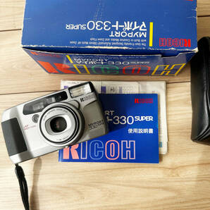T712 美品 RICOH MYPORT ZOOM 330 SUPER コンパクト フィルムカメラ 130mm Multi AF ZOOM箱・付属品有 リコー レトロカメラ の画像1