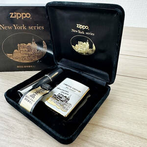 T785 限定品 ZIPPO ジッポ 摩天楼 No.0087 NEW YORK series 銀10ミクロン 固有番号入 オイルライター 