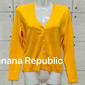 新品タグ付き　Banana Republic Vネックカーディガン　イエロー