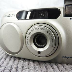 MINOLTA ミノルタ★CAPIOS75 カピオス75 コンパクトフィルムカメラ 28-75mm MACRO 外観良好★動作品「管理№NR1314」の画像8